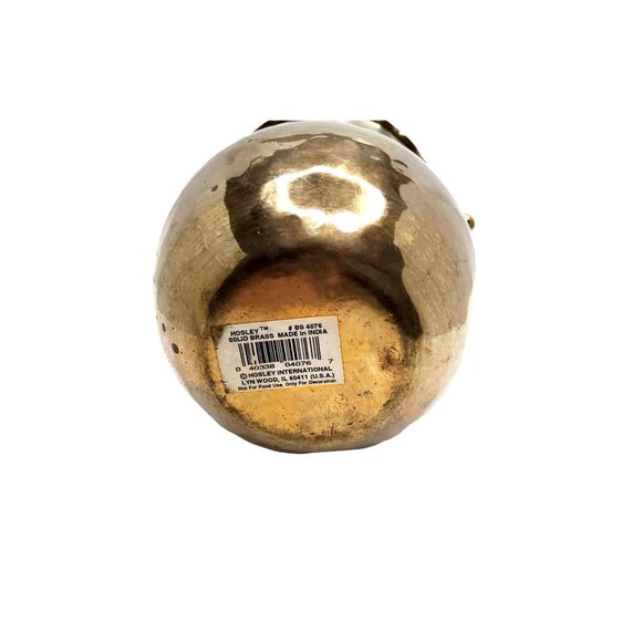 Vintage Hosley International solid hammered brass planter with rope detail, appr - Picture 7 of 13